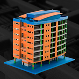 Maquette architecture imprimée en 3D immeuble