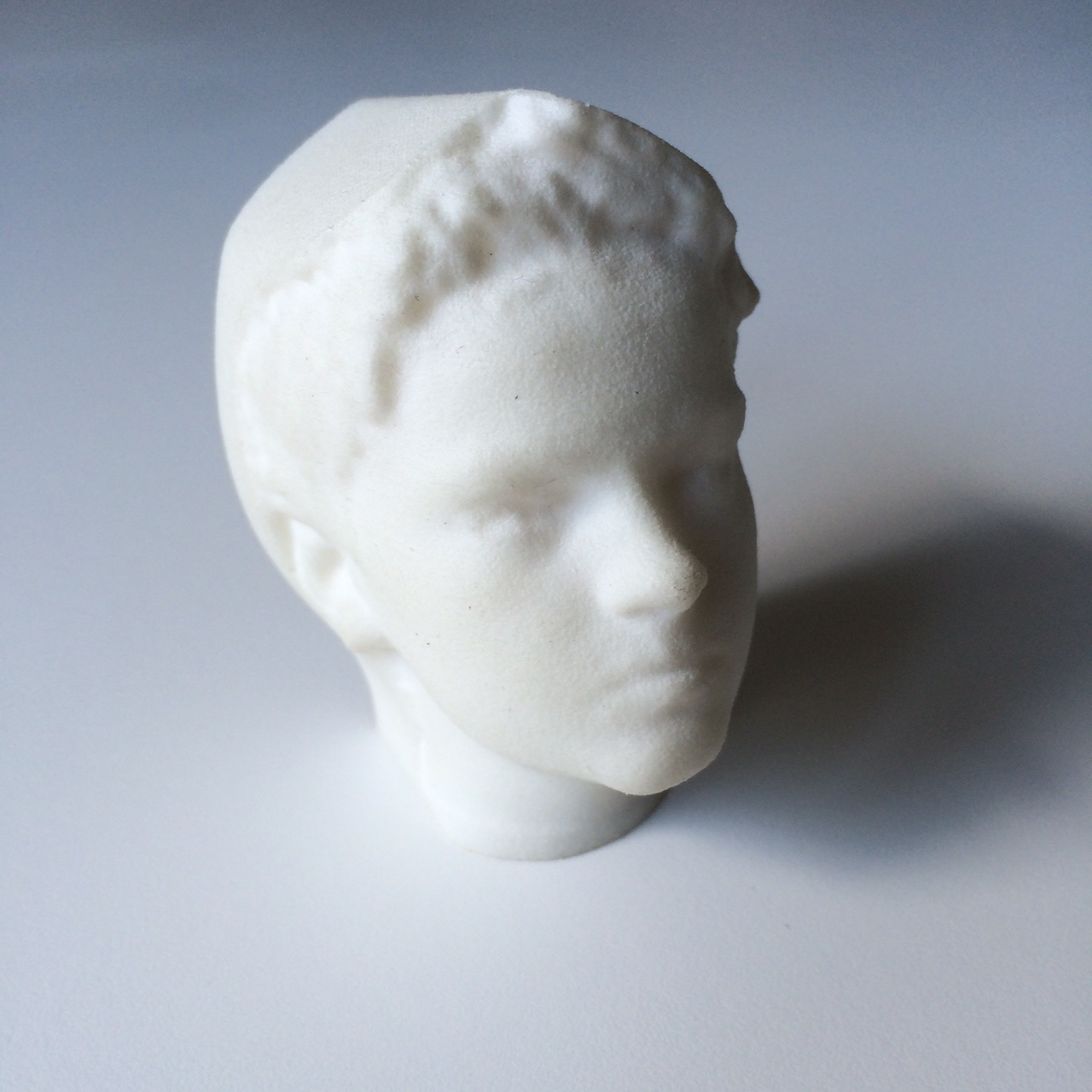 Visage imprim en 3D - polyamide blanche SLS